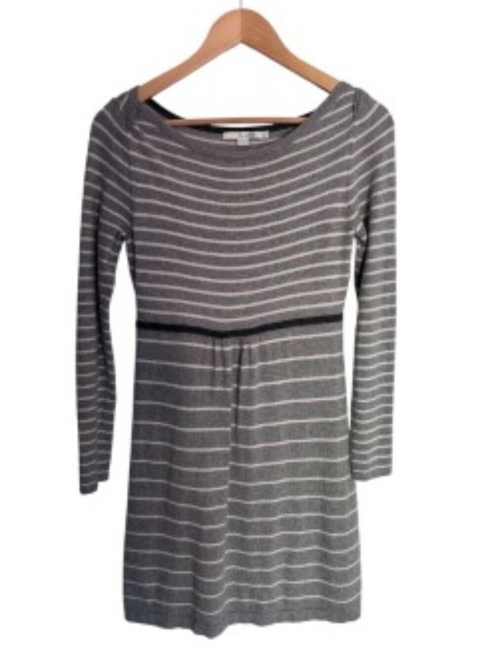 Boden Grey & White Striped Sweater Dress 6